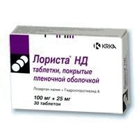 Лориста НД таб. п/пл. об. 100мг+25мг №30