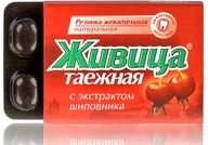 Жевательная резинка ЖИВИЦА ТАЕЖНАЯ Смолка Шиповник №5
