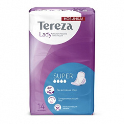 Прокладки урологические TEREZA LADY (ТЕРЕЗА ЛЕДИ) Супер однораз. №14