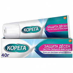 Корега крем Защита десен д/фиксации зубных протезов 40г