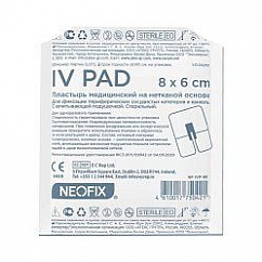Лейкопластырь NEOFIX IV PAD 8 х 6см д/фиксации катетров (неткан. основа)