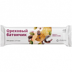 Батончик-мюсли Витатека Орех с тыквицей с витамином С 40г
