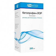 Кетопрофен-Лор фл. (р-р д/полоскания) 16мг/мл 200мл (с мерным стаканчиком)
