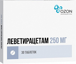 Леветирацетам таб. п/пл. об. 250мг №30