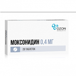 Моксонидин таб. п/пл. об. 400мкг №28