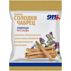 911 Леденцы корень солодки, чабрец с вит. С 50г (б/сахара)