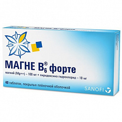 Магне B6 форте таб. п/пл. об. №40