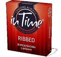 Презерватив IN TIME №3 Ribbed (с ребрами)