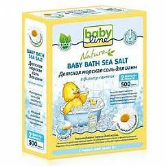 Соль для ванн детская BabyLine Ромашка морская 500г