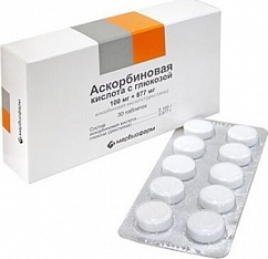 Аскорбиновая кислота с глюкозой таб. №30
