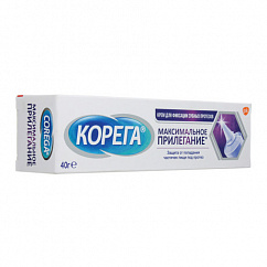 Корега крем Максимальное прилегание 40г д/фикс. зубн. протезов