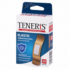 Лейкопластырь TENERIS ELASTIC с ионами серебра на ткан. основе №20