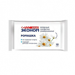 Салфетки Эконом Smart влаж. ромашка №15