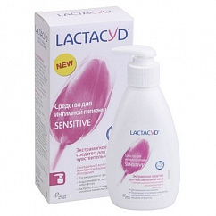 Лактацид Sensitive (чувствительная кожа) средство д/интимн. гигиены (молочная кислота, экстракт хлопка) 200мл
