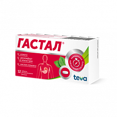 Гастал таб. д/рассас. №12 (мята)
