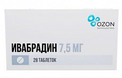Ивабрадин таб. п/пл. об. 7,5мг №28 (14х2)