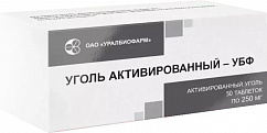 Уголь активированный-УБФ таб. 250мг №50