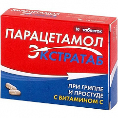 Парацетамол Экстратаб таб. 500мг+150мг №10