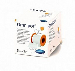 Лейкопластырь OMNIPOR катуш. нетканный материал 5см х 5м (еврохолдер)