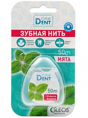 Зубная нить Time Dent объемная мята 50м
