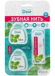 Набор Time Dent зубная нить 50м №2+флосс-зубочистка мята №10