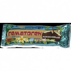Гематоген плитка 40г (кокос)