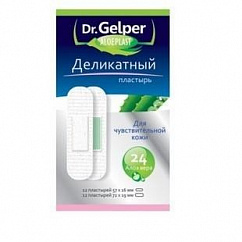 Лейкопластырь DR GELPER ALOEPLAST деликатный №24