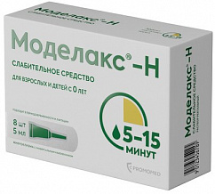 Моделакс-Н микроклизмы(р-р) 5мл №8 (универс. наконечник)