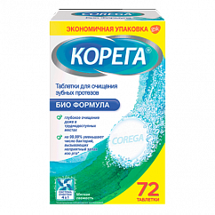 Корега Bio Formula таб. шип. №72 д/очистки зубн. протезов