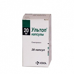 Ультоп капс. кишечнораств. 20мг №28