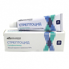 Стрептоцид туба(мазь д/наружн. прим.) 10% 25г №1