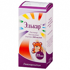 Элькар фл.(р-р д/приема внутрь) 300мг/мл 25мл