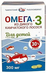 Salmonica Омега-3 из дикого камчатского лосося детский капс. 300мг №84 коробка