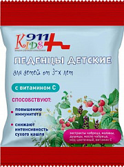 911 Кидс леденцы (чабрец/душица/мед/вит С) 50г