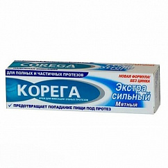 Корега крем Экстра сильной фиксации 40г д/фикс. зубн. протезов (мятный)