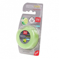 Зубная нить СПЛАТ PROFESSIONAL DENTAL FLOSS объемная бергамот/лайм 30м
