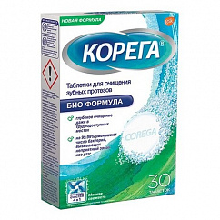 Корега Биоформула таб. шип. №30 д/очистки зубн. протезов