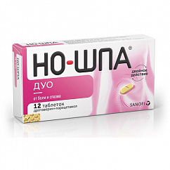 Но-шпа Дуо таб. 40мг+500мг №12