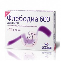 Флебодиа 600 таб. п/об. 600мг №15