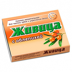 Жевательная резинка ЖИВИЦА ТАЕЖНАЯ Смолка Лиственница с облепихой №5