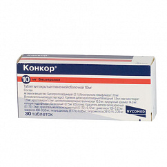 Конкор таб. п/пл. об. 10мг №30