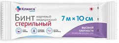 Бинт КЛИНСА марлев. стер. 7м х 10см