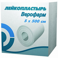 Лейкопластырь ВЕРОФАРМ катуш. (картон. упак.) 5см х 500см