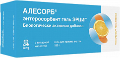 Алесорб Энтеросорбент гель ЭРЦИГ туба (гель д/приема внутрь) 180г (апельсин)