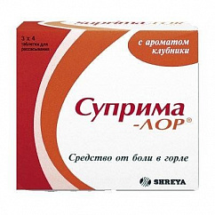 Суприма-ЛОР таб. д/рассас. №16 (клубника)