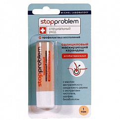 Карандаш STOPPROBLEM салиц. маскир. а/бакт. (натур.) 4,7г (тон-1)