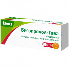 Бисопролол-Тева таб. п/пл. об. 5мг №30