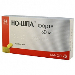 Но-шпа форте таб. 80мг №24 (блистер пач.карт.)