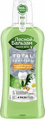 Ополаскиватель полости рта ЛЕСНОЙ БАЛЬЗАМ TOTAL комплекс с морск. солью, экстр. ромашки и маслом облепихи 400мл