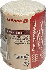 Бинт эласт. LAUMA (Лаума) 8см х 1,5м средней растяж. с застежкой